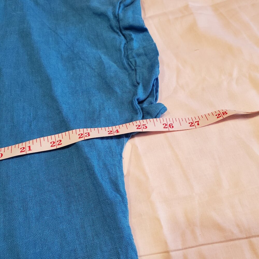 Bella Amore Large/XL Blue Linen Tunic Made in Italy - Picture 4 of 7